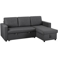 Reversible Sectional Sofa with Pull Out Bed and Storage For Limited Spaces by Latitude Run