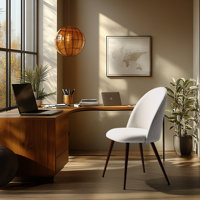 Timm Elegant Upholstered Office Chair with High Backrest Task Chair for Office and Conference Rooms by George Oliver