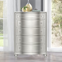 Marila Wood Vertical Chest, Gray by House of Hampton
