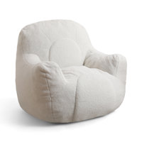 Medium Teddy Fabric Bean Bag Chair by Trule