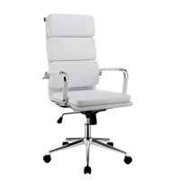 Modern High Back Home Computer Executive Desk Chair Pu Leather Rolling Swivel 360 Rotation Task Residential Commercial For Office by Latitude Run