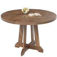 47 In Framhouse Round Dining Table For 4-6, Wooden Kichen Table by August Grove