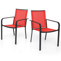 Outdoor Stacking Dining Chair (Set Of 2) by Ebern Designs