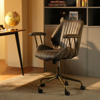 Daden Modern Swivel Office Chair,suede Fabric Gaming Chair,height Adjustable Home Office Desk Chair With Lumbar Support by 17 Stories