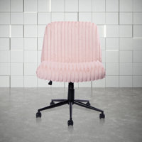 Jettine Adjustable Swiveling Floor Game Chair in Pink by Ebern Designs