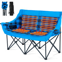 Oversized Heated Double Camping Chair, Folding, Adjustable Temperature, Carrying Bag
