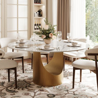 Faux Marble Dining Table by Hokku Designs