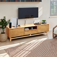 Elara Wood TV Stand for TVs up to 80" Media Console Entertainment Center, Console Table Wood TV Stands for Living Room Bedroom