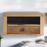 Chunky Chestnut Floating Bedside by Loon Peak