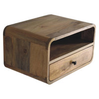Large Oak-Ish Curve Upper Slot Floating Bedside by Millwood Pines