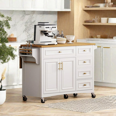 Kitchen Island with Drop Leaf by Lark Manor