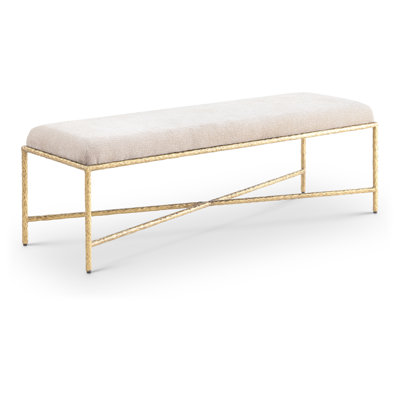 Iyania Chenille Fabric Bench by Everly Quinn