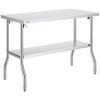 Commercial Worktable Workstation 48 x 24 Inch Folding Commercial Prep Table by 17 Stories