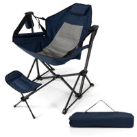 Hammock Camping Chair With Retractable Footrest And Carrying Bag by Arlmont & Co.
