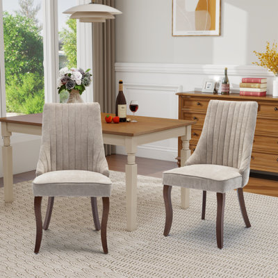 Upholstered Channel Tufting Dining Chairs (Set Of 2) by Winston Porter