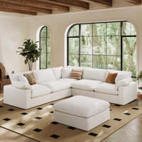 Oversized Cloud Modular Sectional Sofa, Comfy Down Filled Sectional Sofa, Upholstered Deep Seat Couches For Living Room, Detachable & Washable For All