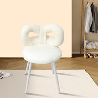 Makeup Chair With Soft Cushion And Backrest by Everly Quinn