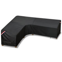 Kylinlucky 104" x 83" L-Shaped Waterproof Patio Sectional Sofa Cover in Black by Arlmont & Co.