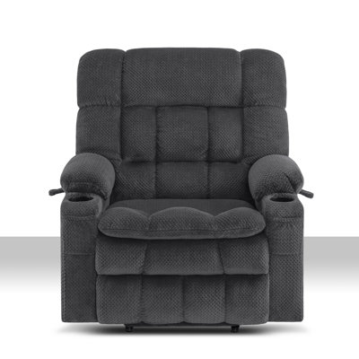 27.2" Seat Width Dual Motor Power Recliner Lift Chair with Massage and Heat, Infinite Position, Fabric by Wildon Home