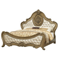 Bed With Button Tufted Headboard And Footboard