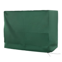 600D Oxford 3-Seater Patio Swing Cover Outdoor Chair Cover Garden Furniture Cover Rain Protection Waterproof Anti-UV, Dark Green by Arlmont & Co.