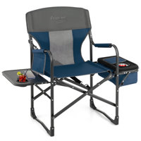 Folding Camping Directors Chair With Cooler Bag And Side Table by Arlmont & Co.