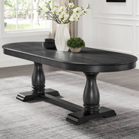 Extendable Oval Wooden Dining Table by Darby Home Co