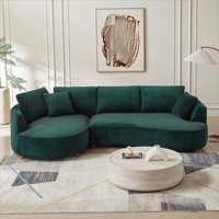 Oversized Sectional Sofa, Modern Couch with Chaise by Hokku Designs