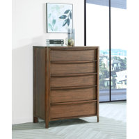 Aajon 5-Drawer Chest Of Drawers Walnut by Lark Manor