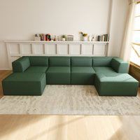 Comfy Cloud 135" Wide 6-seat Modular Sofa Couch Upholstered Sectional by Latitude Run
