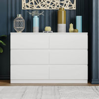 Stylish And Functional 6-Drawer Dresser For Bedroom, Living Room, And Hallway by Latitude Run