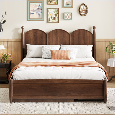 Queen Size Platform Bed With With 2 Big Drawers by Red Barrel Studio