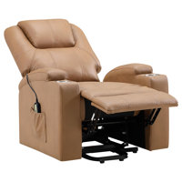 Neruda Upholstered Power Lift Massage Recliner by Latitude Run