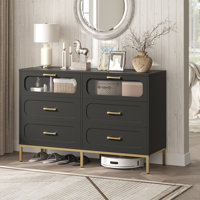 LED 6 Drawer Double Dresser with Power Outlet by Ebern Designs