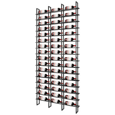 16 Tiers Steel Wall Mounted Wine Rack for 48/80 Wine Bottles by Prep & Savour