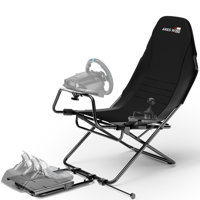 Racing Simulator Cockpit with Foldable Gaming Chair Fit Logitech Thrustmaster Xbox by Inbox Zero