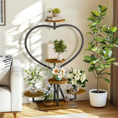 Darya 6-Tier Plant Stand Indoor Outdoor Metal Flower Display Rack by 17 Stories