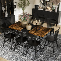 Castille Rectangular Wooden Extendable Dining Table set by Gracie Oaks
