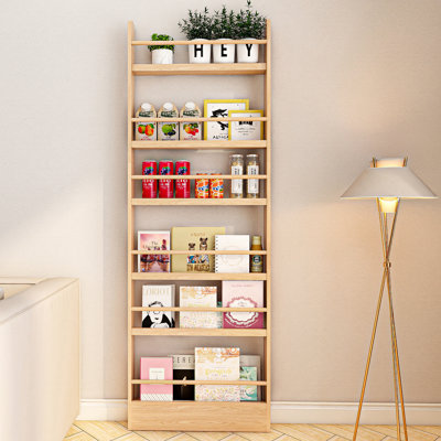 Behind The Door Bookshelf, Wall Wooden Book Shelf Organizer by Ebern Designs