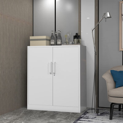 Metal Storage Cabinets With Lock, Small Locker Steel Cabinets, Adjustable Shelves 2 Doors For Home,Office, Warehouse,Garage