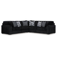Midnight-Madness Onyx 3-Piece Sectional by Hokku Designs