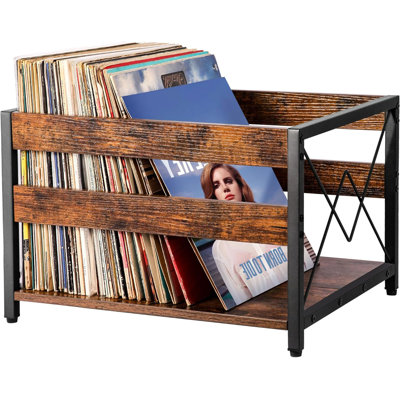 Vinyl Record Storage Crate by 17 Stories