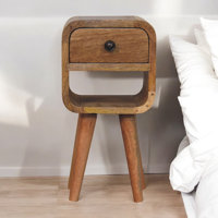 Extra Mini Oak-Ish Curve Lower Bedside by George Oliver