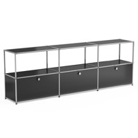 Modular Metal Accent Cabinet With Adjustable Shelves