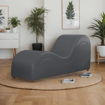 Wrought Studio™ Yoga Chair, Faux Leather Yoga Chaise With Padded Sponge, Modern Curved Yoga Chaise Lounge Indoor For Adult Stretching Relaxing Exercis by Wrought Studio