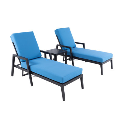 Anderson Outdoor Aluminum 3-Piece Patio Set with Sunbrella Cushion