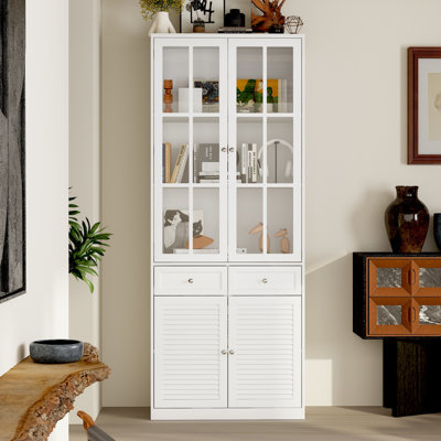 Display Cabinet With Tempered Glass Door by Winston Porter