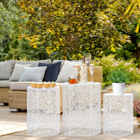 3 PCS Metal Daisi Garden Stool by Ebern Designs