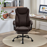Big And Tall Office Chair With Foot Rest Ergonomic Office Chair Home Office Desk Chairs Reclining by Latitude Run