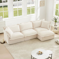 Modular Sofa With Ottoman for Shetucket Sectional Living Room Set Collection by Latitude Run
